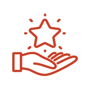 Illustration of hand holding a star