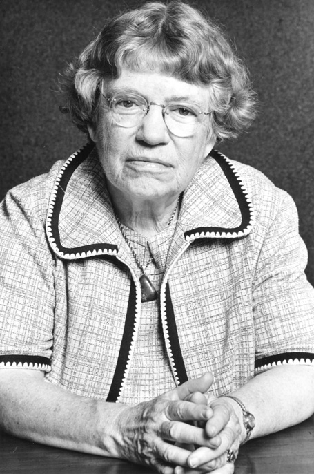 Portrait of Margaret Mead in black and white