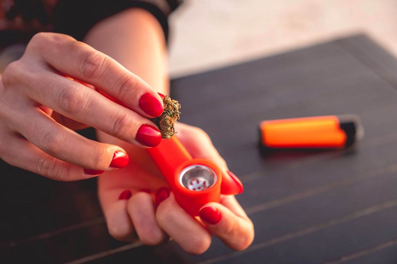 smoking a bowl 