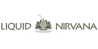 Logo with the words LIQUID NIRVANA and a lotus flower featuring a cup and straw, perfect for showcasing your small business partnership agreement.