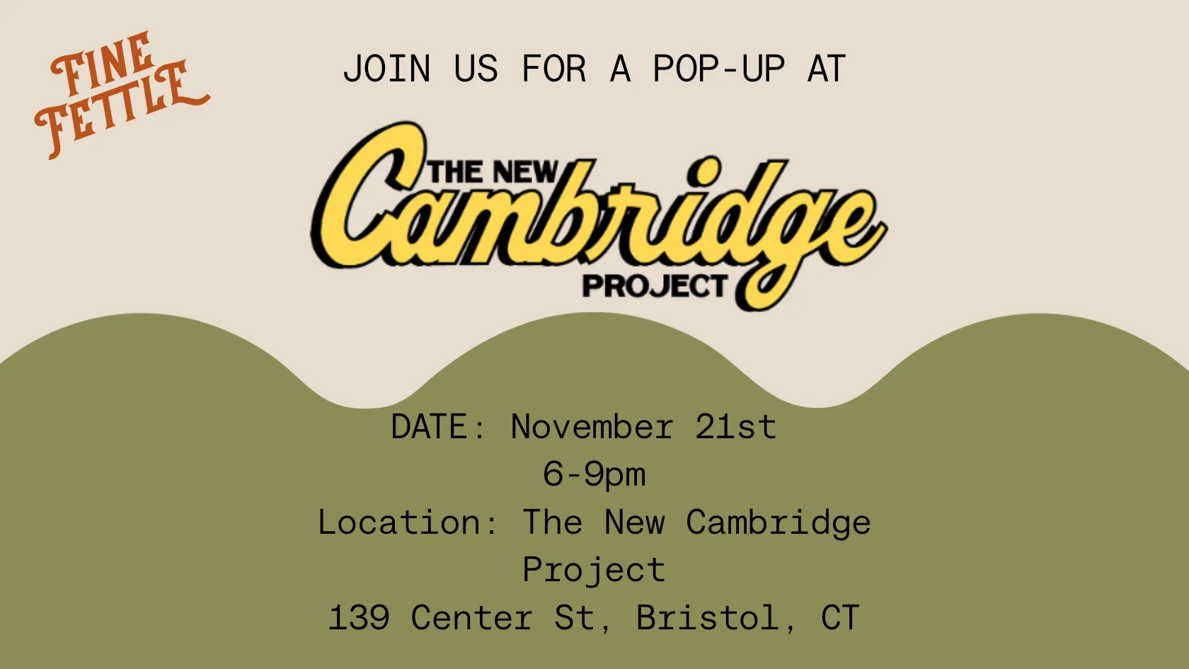 Pop-Up at The New Cambridge Project