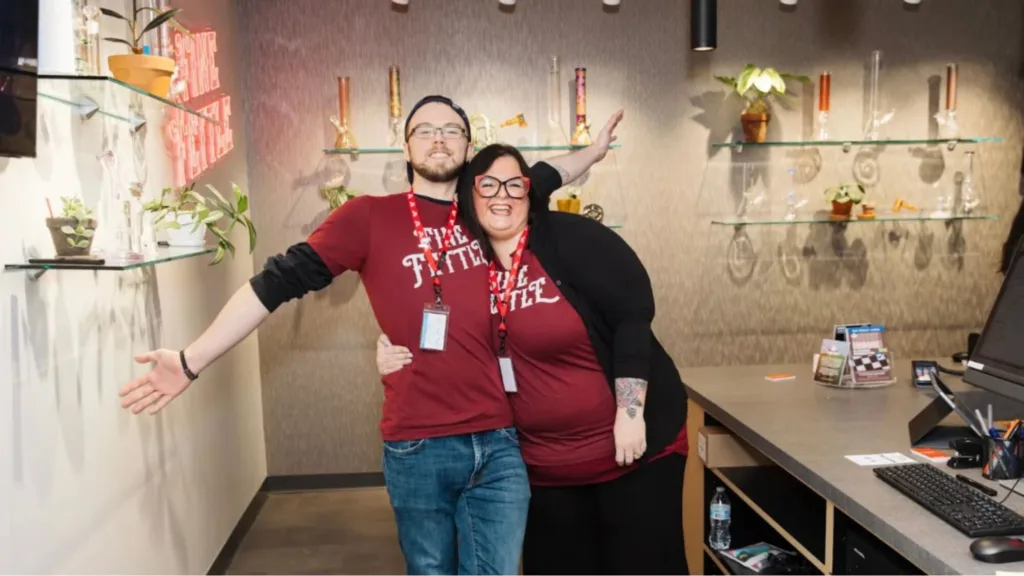 Fine Fettle dispensary team inside their CT recreational dispensary location