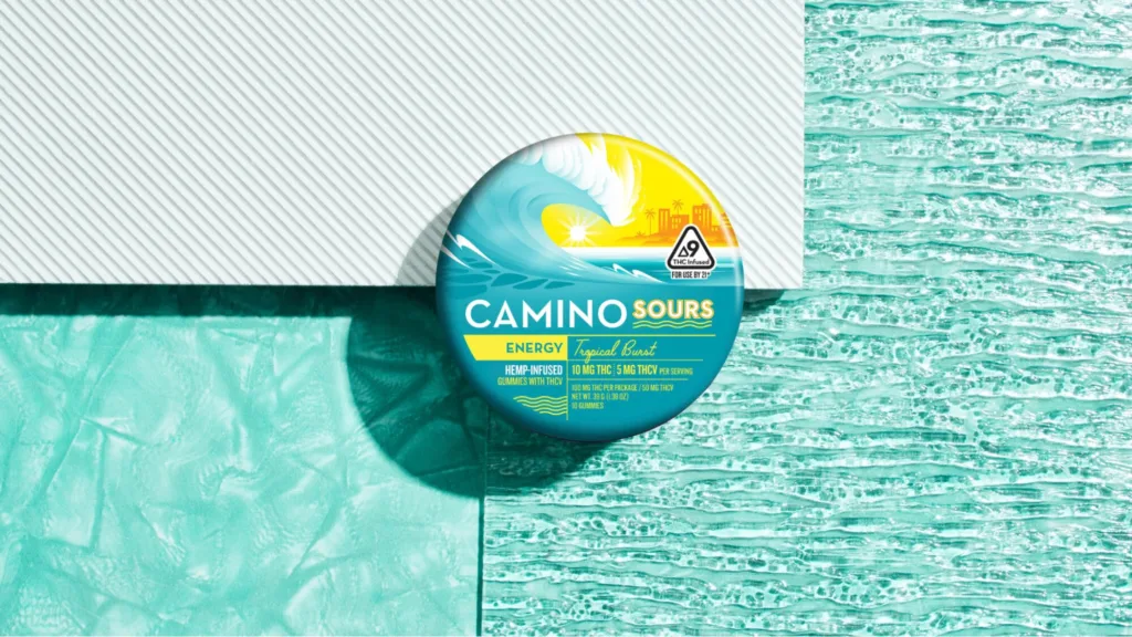 Camino Sours Tropical Burst gummy THCV product from Fine Fettle dispensaries